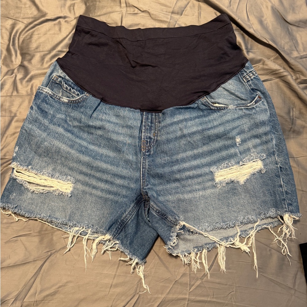 Old Navy Blue Jean Shorts with Blue Waistband